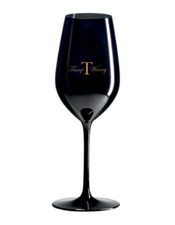 Black Crystal Wine Glass