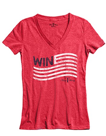 T-Shirt: V-Neck Wine Wave