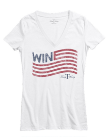 T-Shirt: V-Neck Wine Wave