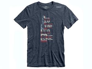 T-Shirt: Crewneck Red, Wine, & Blue