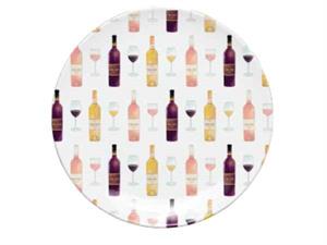 Plate Set: Wine Print