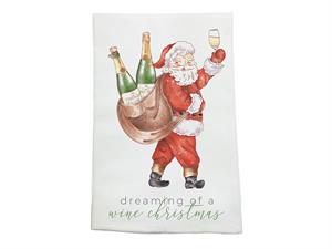 Tea Towel: Bubbles Santa