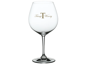 Riedel: Gold Logo Burgundy Wine Glass