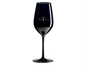 Black Crystal Wine Glass
